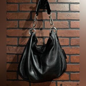 Calvin Klein Black Leather Hobo Bag